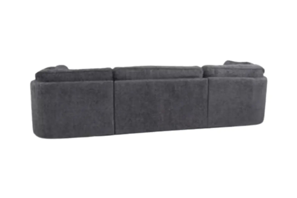 Bishop U Shape Sofa Luxe Chenille Platinum Grey - Oak Sofa Land