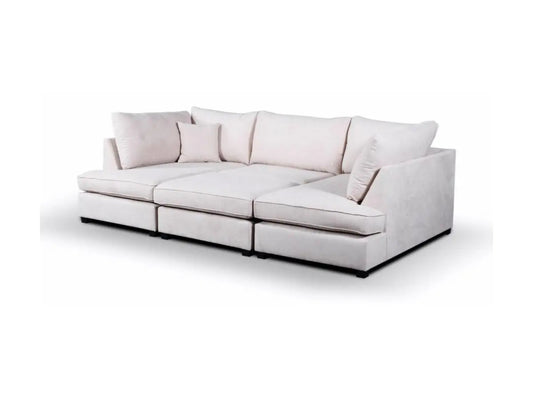 Carnaby Small U Shape Sofa Cream Fabric