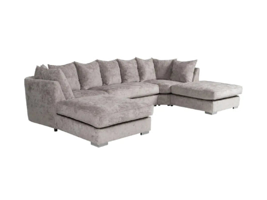 London U Shape Truffle Corner Scatter Back Sofa