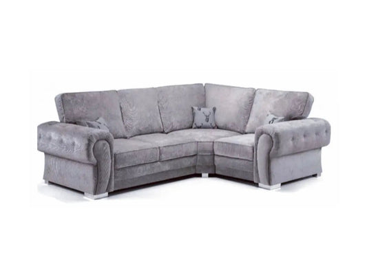 Verona Corner Sofa 4 Seater Full Back Cushions - Oak Sofa Land