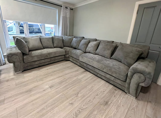2c3 Verona Corner Sofa - Grey Kensington Fabric 